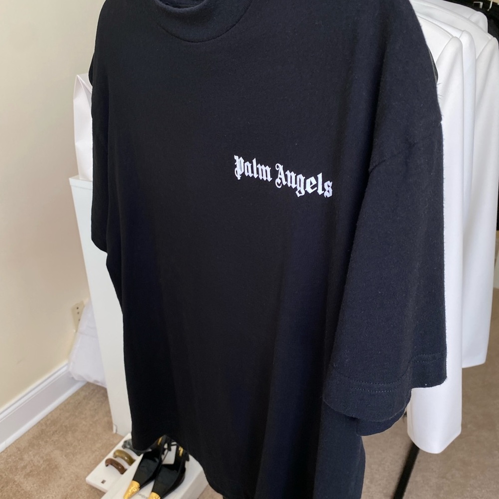 Palm Angels men’s logo-print t-shirt. Authentic.